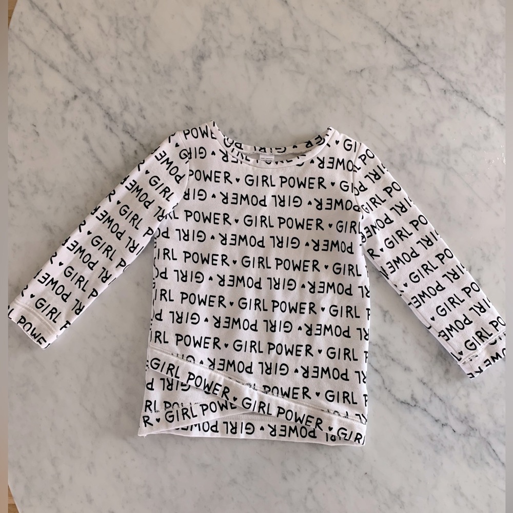 Carters Girl Power sweat shirt with asymmetrical hem size 4|5